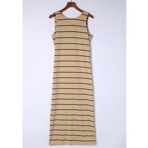 You Get Me Sleeveless Maxi In Khaki